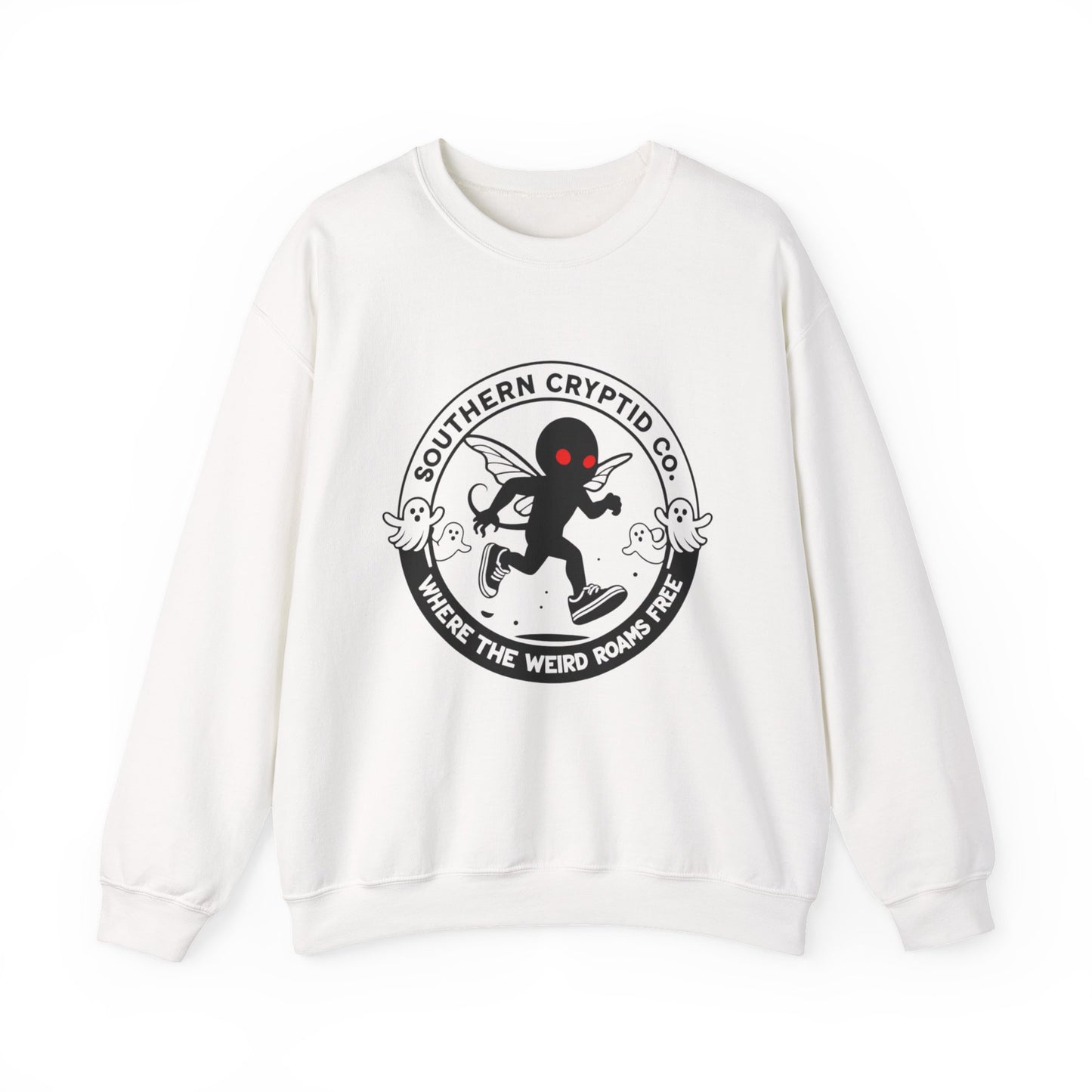Unisex Cryptid Runner crewneck sweatshirt with cryptid emblem – Southern Cryptid Co.