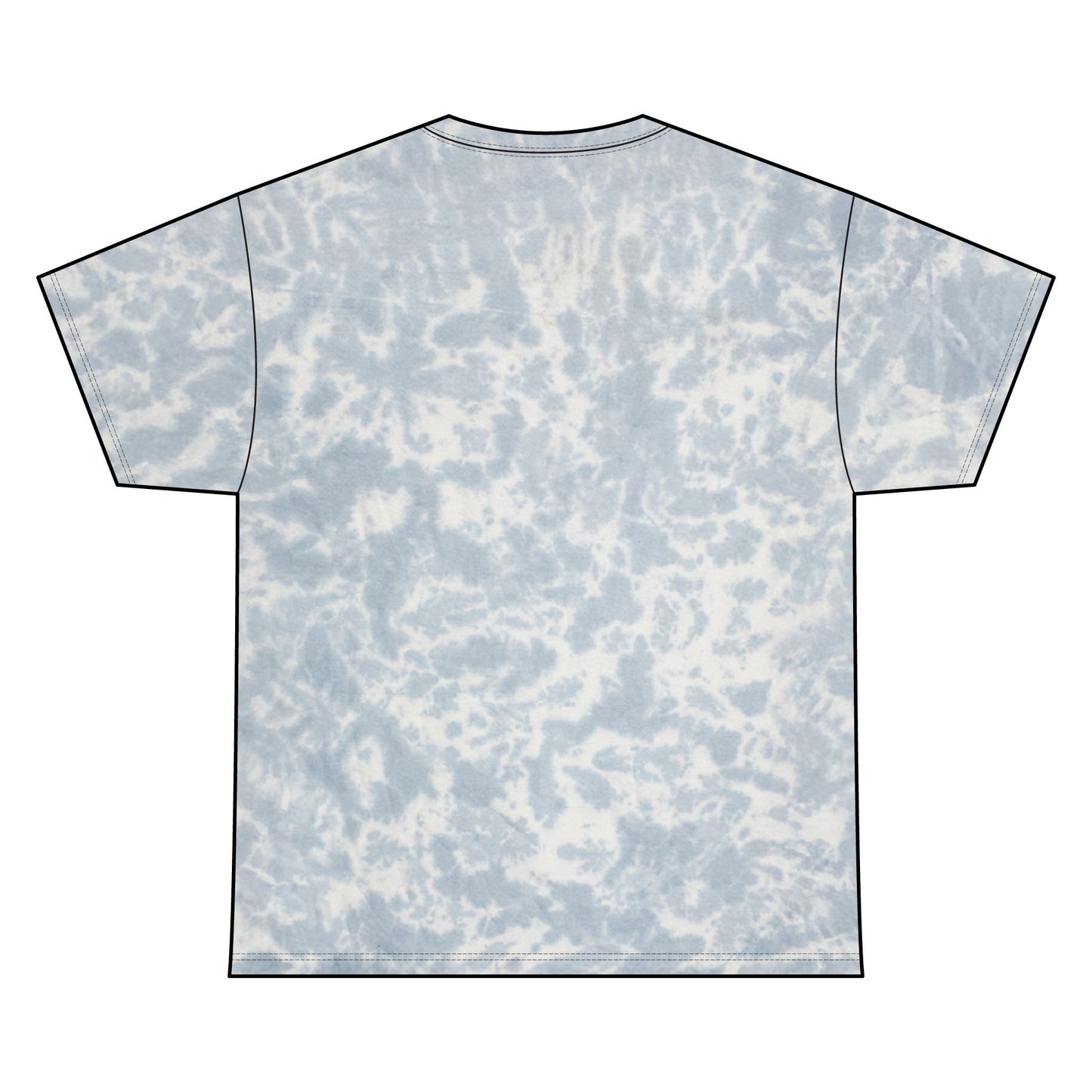 Powder clouds tie-dye t-shirt from Southern Cryptid Co., vibrant festival tee