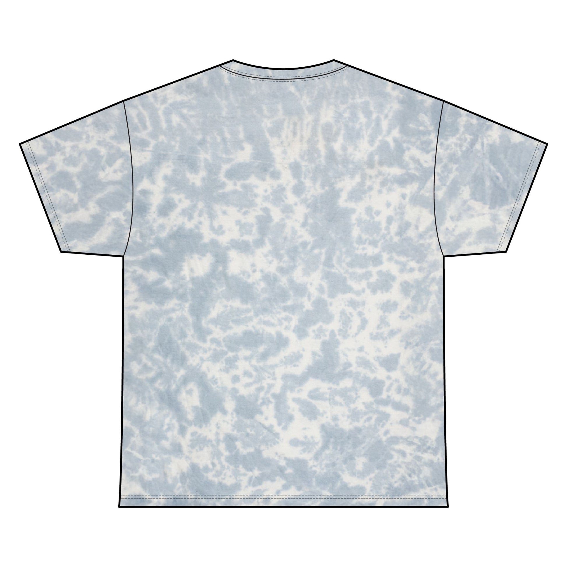 Powder clouds tie-dye t-shirt from Southern Cryptid Co., vibrant festival tee 