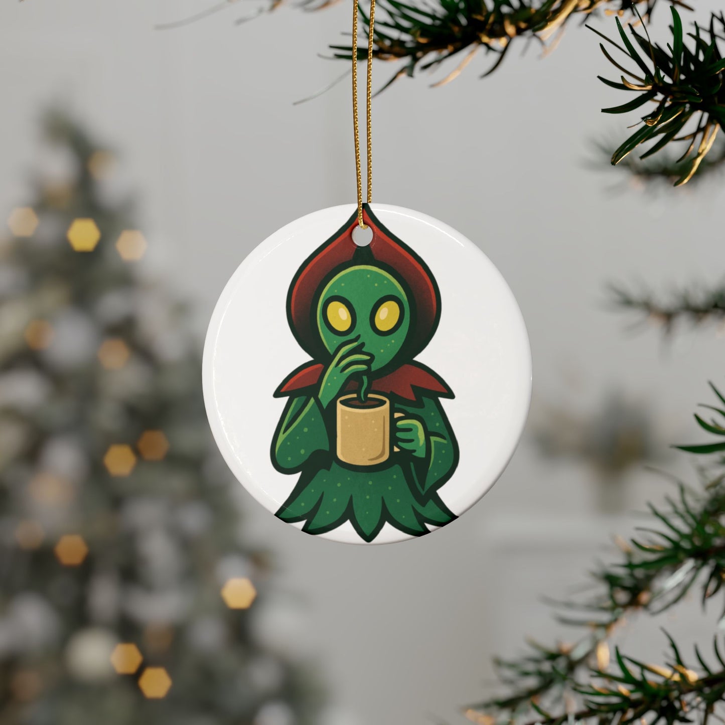 Flatwoods Monster Ceramic Ornament