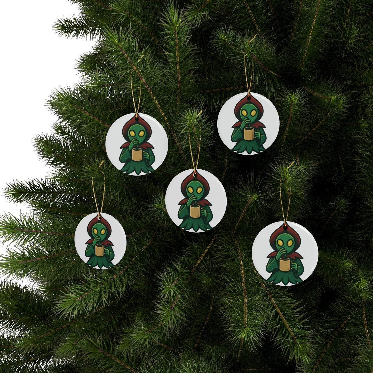 Flatwoods Monster Ceramic Ornament
